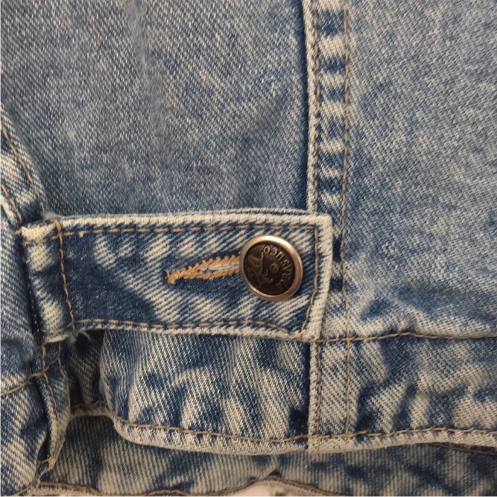 Vtg. Parasuco Denim Vest ~ Eagle Embroidery Light Wash Denim   size Large - Picture 8 of 11